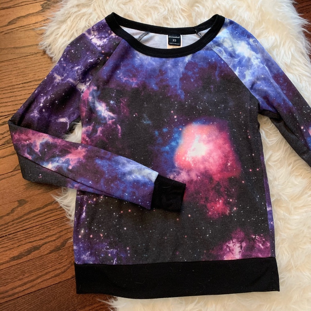 Purple Galaxy Pullover Sweater - Picture 4 of 7
